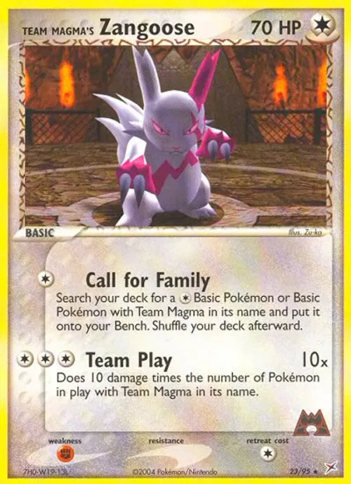 Team Magma's Zangoose