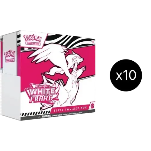 White Flare 10 Elite Trainer Box Case