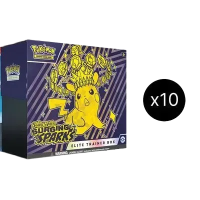 Surging Sparks 10 Elite Trainer Box Case