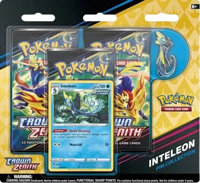 Crown Zenith: Inteleon Pin Collection 3-Pack Blister