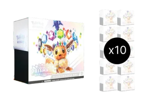 Prismatic Evolutions 10 Elite Trainer Box Case
